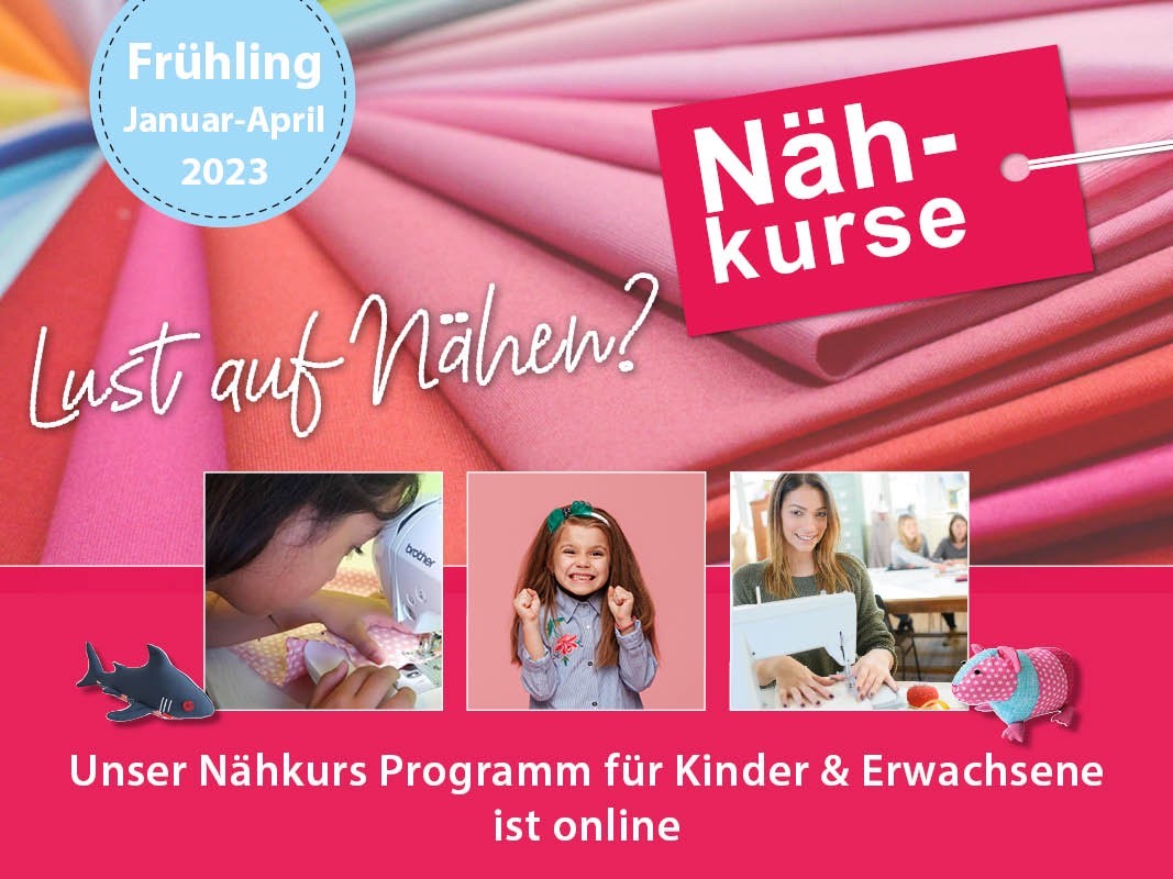 Das Nähkursprogramm 2023 ist online