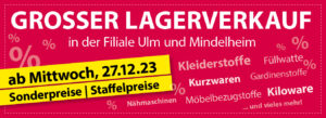Großer Lagerverkauf