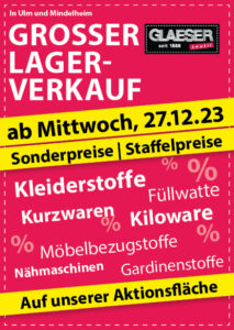 Beitragsbild Lagerverkauf