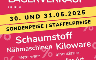 Großer Lagerverkauf und Neueinführung Schaumstoff