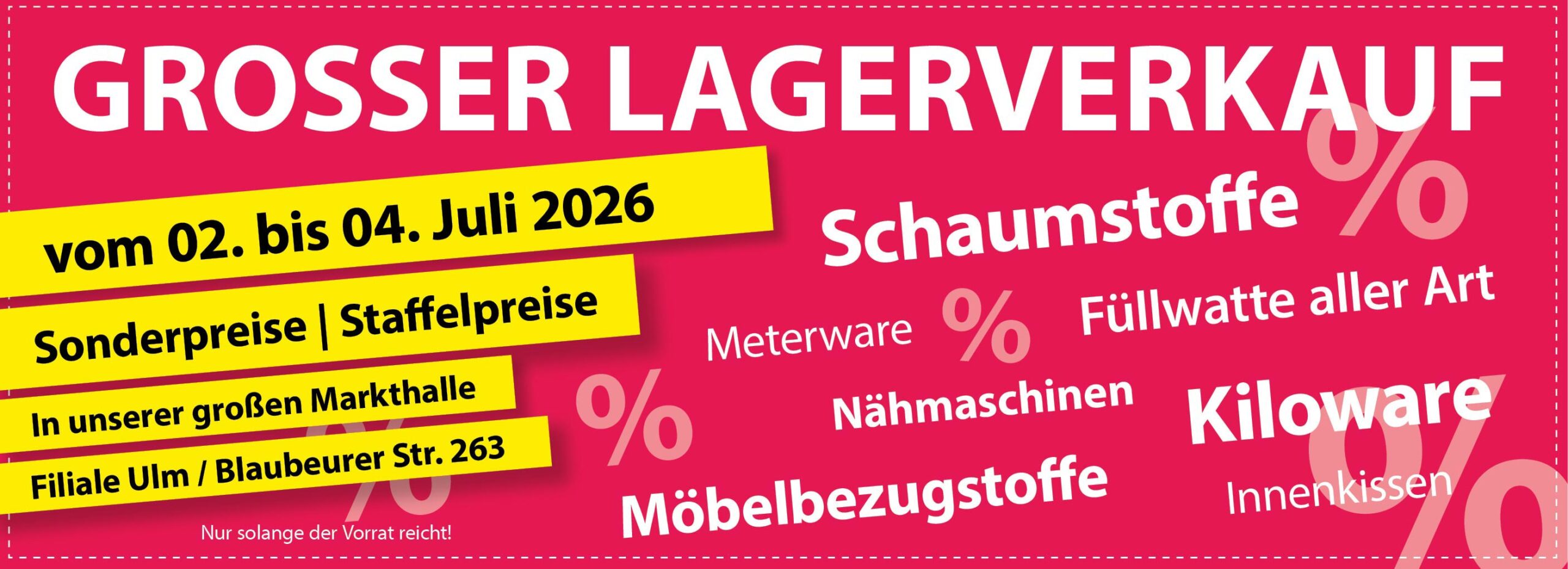 Großer Lagerverkauf